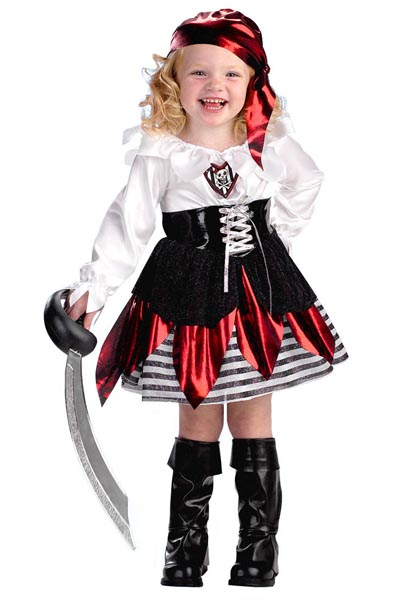 F68025 Girls Petite Pirate Toddler Costume